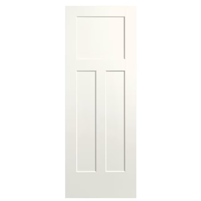 Masonite Winslow 30-in x 80-in 3-panel Craftsman Smooth Solid Core Molded Composite Slab Door