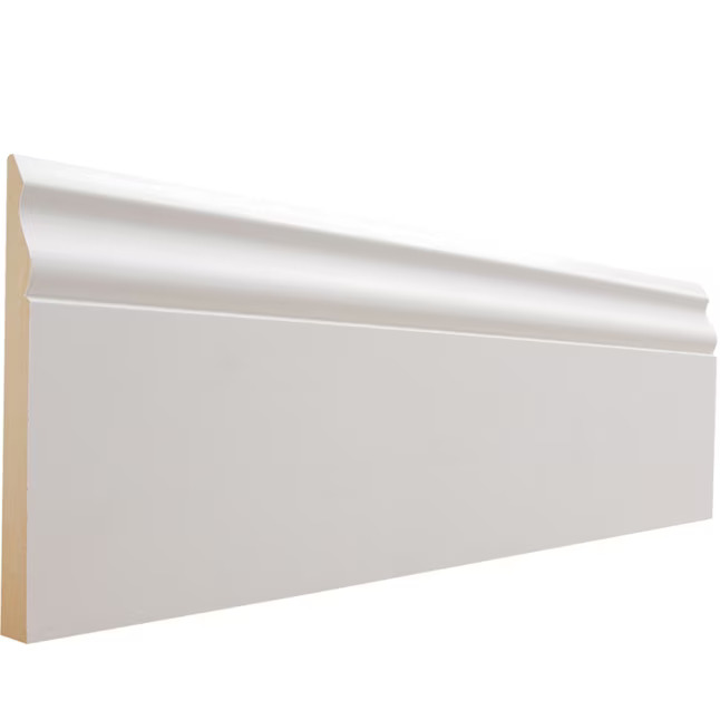 19/32-in x 5-1/4-in x 12-ft Colonial Primed MDF 163E Baseboard Moulding